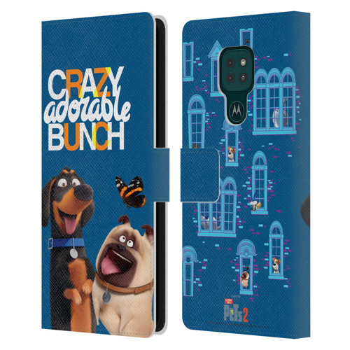 The Secret Life of Pets 2 II For Pet's Sake Group Leather Book Wallet Case Cover For Motorola Moto G9 Play