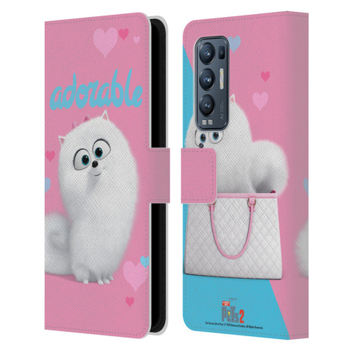 The Secret Life of Pets 2 II For Pet's Sake Gidget Pomeranian Dog Leather Book Wallet Case Cover For OPPO Find X3 Neo / Reno5 Pro+ 5G