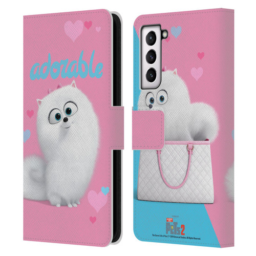 The Secret Life of Pets 2 II For Pet's Sake Gidget Pomeranian Dog Leather Book Wallet Case Cover For Samsung Galaxy S21 5G