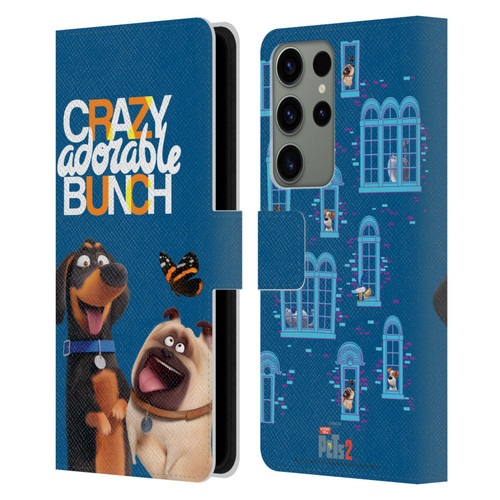 The Secret Life of Pets 2 II For Pet's Sake Group Leather Book Wallet Case Cover For Samsung Galaxy S23 Ultra 5G