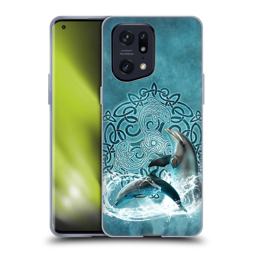 Brigid Ashwood Celtic Wisdom Dolphin Soft Gel Case for OPPO Find X5 Pro