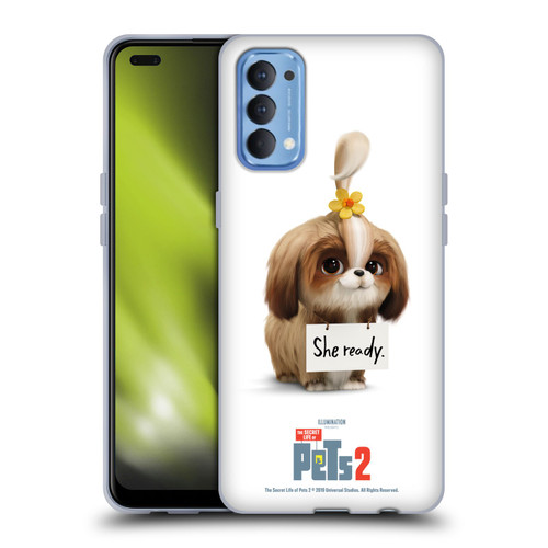 The Secret Life of Pets 2 Character Posters Daisy Shi Tzu Dog Soft Gel Case for OPPO Reno 4 5G