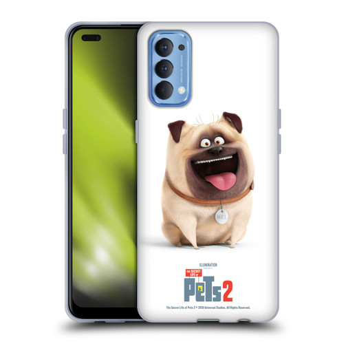 The Secret Life of Pets 2 Character Posters Mel Pug Dog Soft Gel Case for OPPO Reno 4 5G