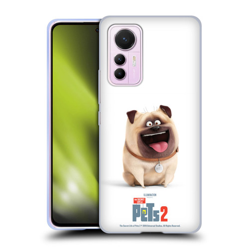The Secret Life of Pets 2 Character Posters Mel Pug Dog Soft Gel Case for Xiaomi 12 Lite