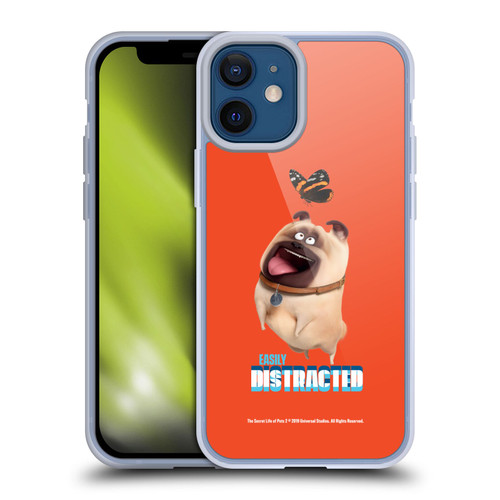 The Secret Life of Pets 2 II For Pet's Sake Mel Pug Dog Butterfly Soft Gel Case for Apple iPhone 12 Mini