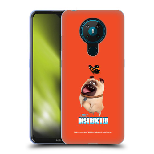 The Secret Life of Pets 2 II For Pet's Sake Mel Pug Dog Butterfly Soft Gel Case for Nokia 5.3