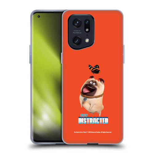 The Secret Life of Pets 2 II For Pet's Sake Mel Pug Dog Butterfly Soft Gel Case for OPPO Find X5 Pro