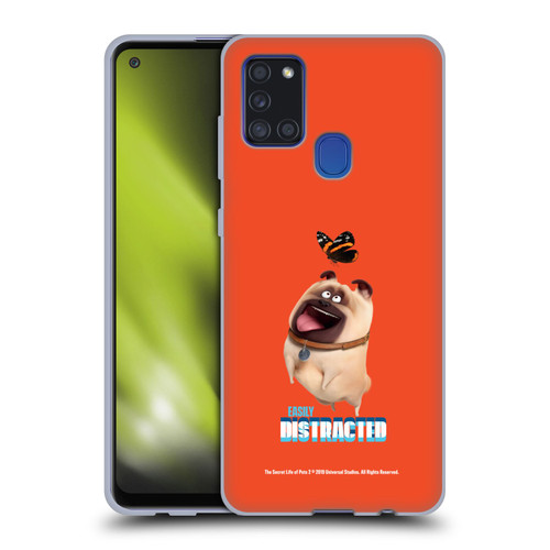 The Secret Life of Pets 2 II For Pet's Sake Mel Pug Dog Butterfly Soft Gel Case for Samsung Galaxy A21s (2020)