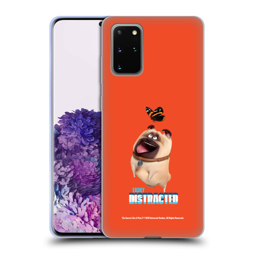 The Secret Life of Pets 2 II For Pet's Sake Mel Pug Dog Butterfly Soft Gel Case for Samsung Galaxy S20+ / S20+ 5G