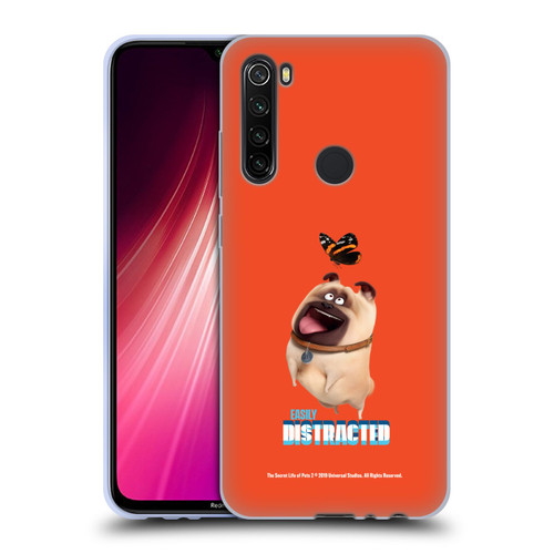 The Secret Life of Pets 2 II For Pet's Sake Mel Pug Dog Butterfly Soft Gel Case for Xiaomi Redmi Note 8T