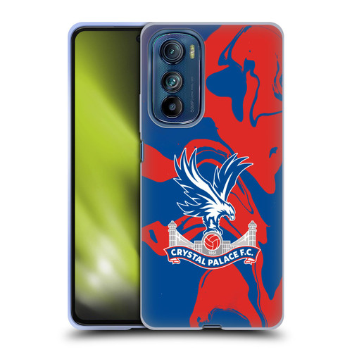 Crystal Palace FC Crest Red And Blue Marble Soft Gel Case for Motorola Edge 30