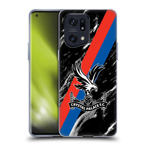 Crystal Palace FC Crest Black Marble Soft Gel Case for OPPO Find X5 Pro