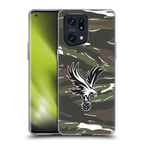 Crystal Palace FC Crest Woodland Camouflage Soft Gel Case for OPPO Find X5 Pro