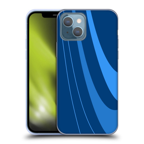 Ameritech Graphics Blue Mono Swirl Soft Gel Case for Apple iPhone 13