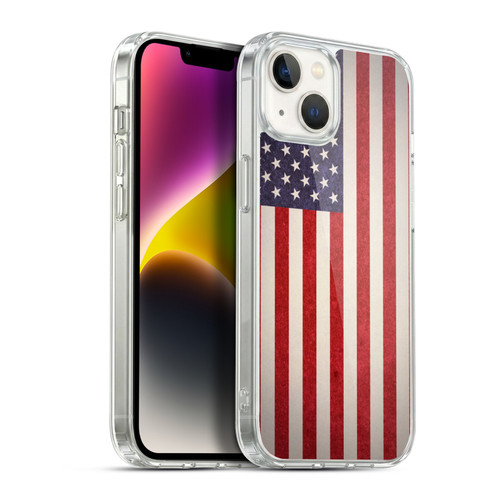 Ameritech Graphics American Flag Soft Gel Case for Apple iPhone 14 Plus & MagSafe