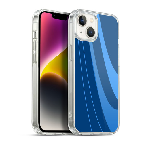 Ameritech Graphics Blue Mono Swirl Soft Gel Case for Apple iPhone 14 Plus & MagSafe