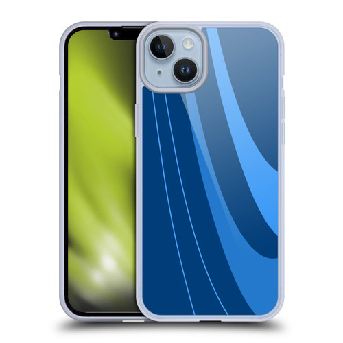 Ameritech Graphics Blue Mono Swirl Soft Gel Case for Apple iPhone 14 Plus