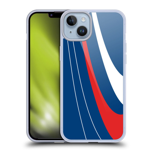 Ameritech Graphics Red And White Swirl Soft Gel Case for Apple iPhone 14 Plus