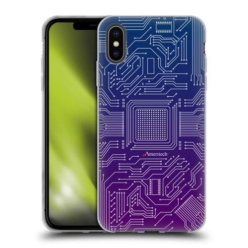 Ameritech Graphics Circuit Board Soft Gel Case for Apple iPhone XS Max