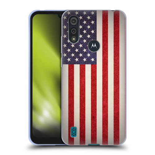 Ameritech Graphics American Flag Soft Gel Case for Motorola Moto E6s (2020)