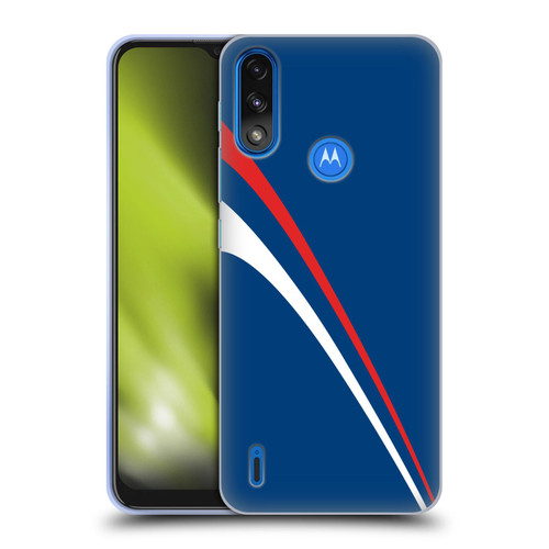 Ameritech Graphics Red And White Lines Soft Gel Case for Motorola Moto E7 Power / Moto E7i Power