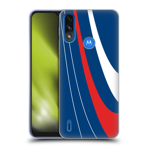 Ameritech Graphics Red And White Swirl Soft Gel Case for Motorola Moto E7 Power / Moto E7i Power
