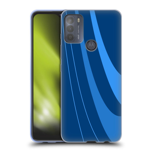 Ameritech Graphics Blue Mono Swirl Soft Gel Case for Motorola Moto G50