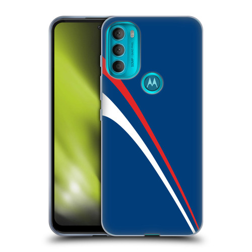 Ameritech Graphics Red And White Lines Soft Gel Case for Motorola Moto G71 5G