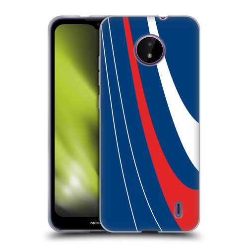 Ameritech Graphics Red And White Swirl Soft Gel Case for Nokia C10 / C20