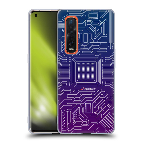 Ameritech Graphics Circuit Board Soft Gel Case for OPPO Find X2 Pro 5G