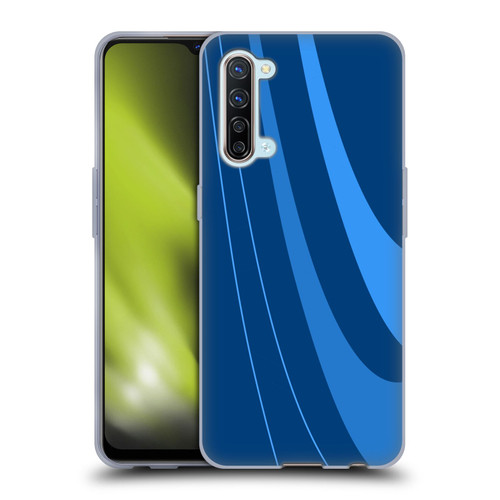Ameritech Graphics Blue Mono Swirl Soft Gel Case for OPPO Find X2 Lite 5G