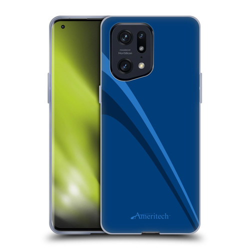 Ameritech Graphics Blue Mono Lines Soft Gel Case for OPPO Find X5 Pro