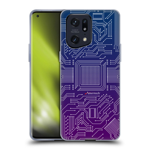 Ameritech Graphics Circuit Board Soft Gel Case for OPPO Find X5 Pro