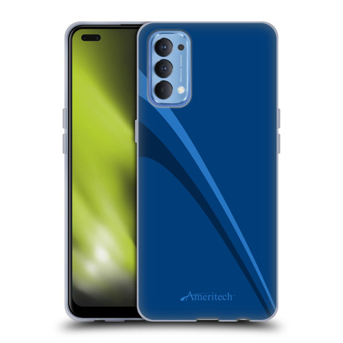 Ameritech Graphics Blue Mono Lines Soft Gel Case for OPPO Reno 4 5G