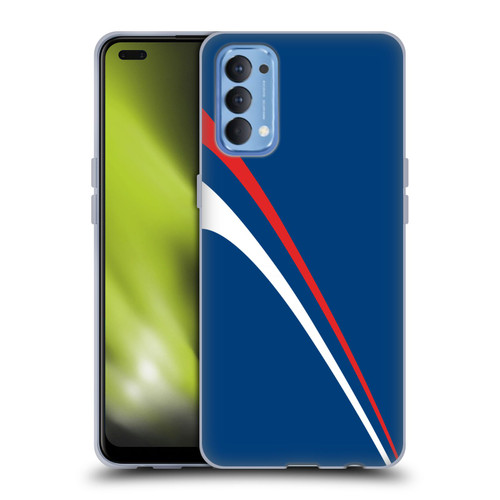 Ameritech Graphics Red And White Lines Soft Gel Case for OPPO Reno 4 5G