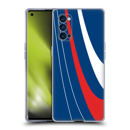 Ameritech Graphics Red And White Swirl Soft Gel Case for OPPO Reno 4 Pro 5G