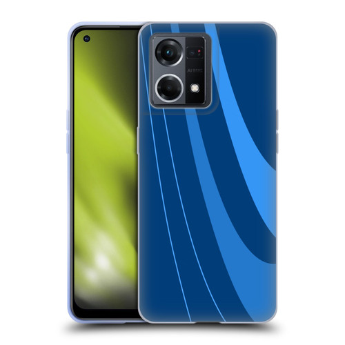 Ameritech Graphics Blue Mono Swirl Soft Gel Case for OPPO Reno8 4G