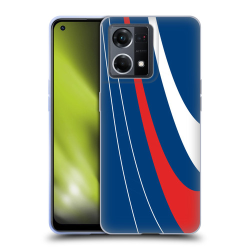 Ameritech Graphics Red And White Swirl Soft Gel Case for OPPO Reno8 4G