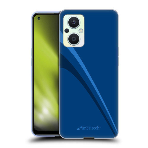 Ameritech Graphics Blue Mono Lines Soft Gel Case for OPPO Reno8 Lite