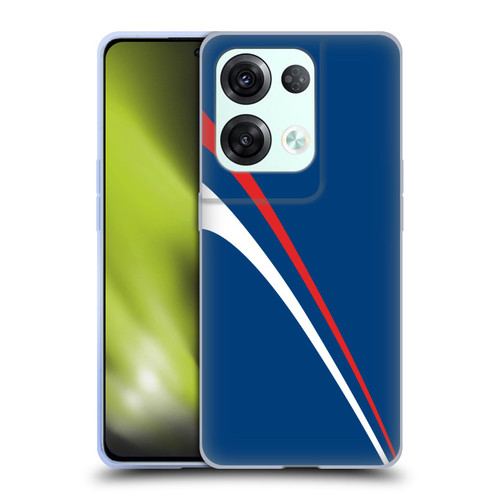 Ameritech Graphics Red And White Lines Soft Gel Case for OPPO Reno8 Pro