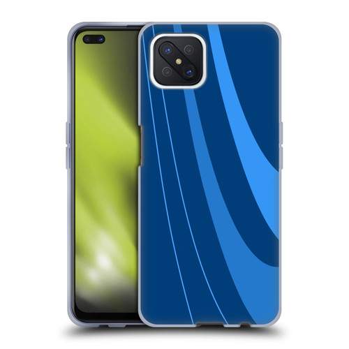 Ameritech Graphics Blue Mono Swirl Soft Gel Case for OPPO Reno4 Z 5G