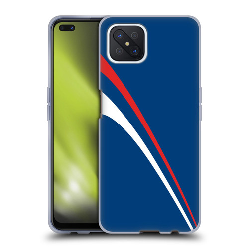 Ameritech Graphics Red And White Lines Soft Gel Case for OPPO Reno4 Z 5G