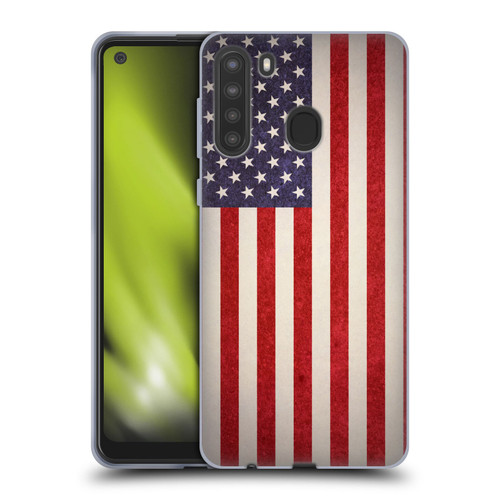 Ameritech Graphics American Flag Soft Gel Case for Samsung Galaxy A21 (2020)