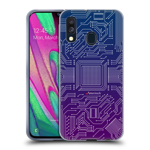 Ameritech Graphics Circuit Board Soft Gel Case for Samsung Galaxy A40 (2019)