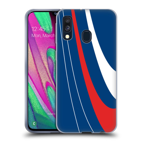 Ameritech Graphics Red And White Swirl Soft Gel Case for Samsung Galaxy A40 (2019)