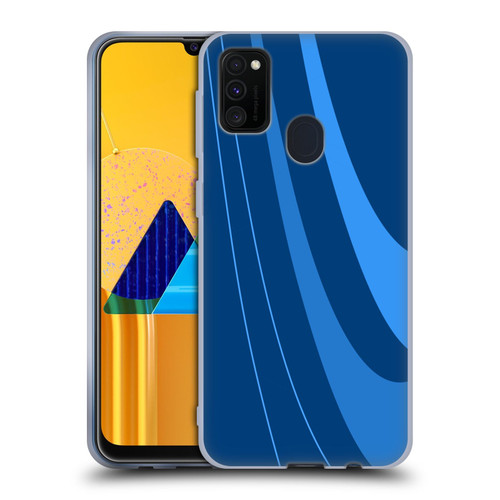 Ameritech Graphics Blue Mono Swirl Soft Gel Case for Samsung Galaxy M30s (2019)/M21 (2020)