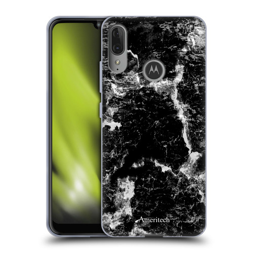 Ameritech Graphics Black Marble Soft Gel Case for Motorola Moto E6 Plus