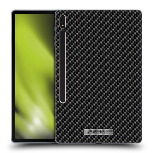 Ameritech Graphics Carbon Fiber Print Soft Gel Case for Samsung Galaxy Tab S8 Plus