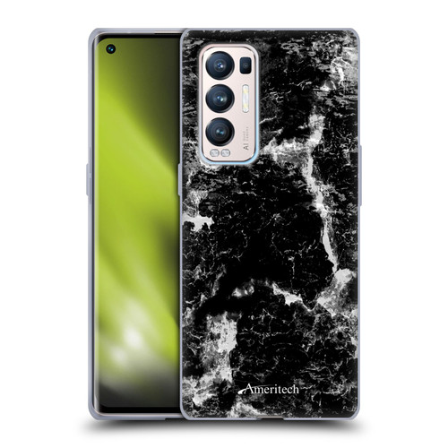 Ameritech Graphics Black Marble Soft Gel Case for OPPO Find X3 Neo / Reno5 Pro+ 5G