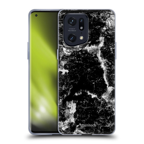 Ameritech Graphics Black Marble Soft Gel Case for OPPO Find X5 Pro